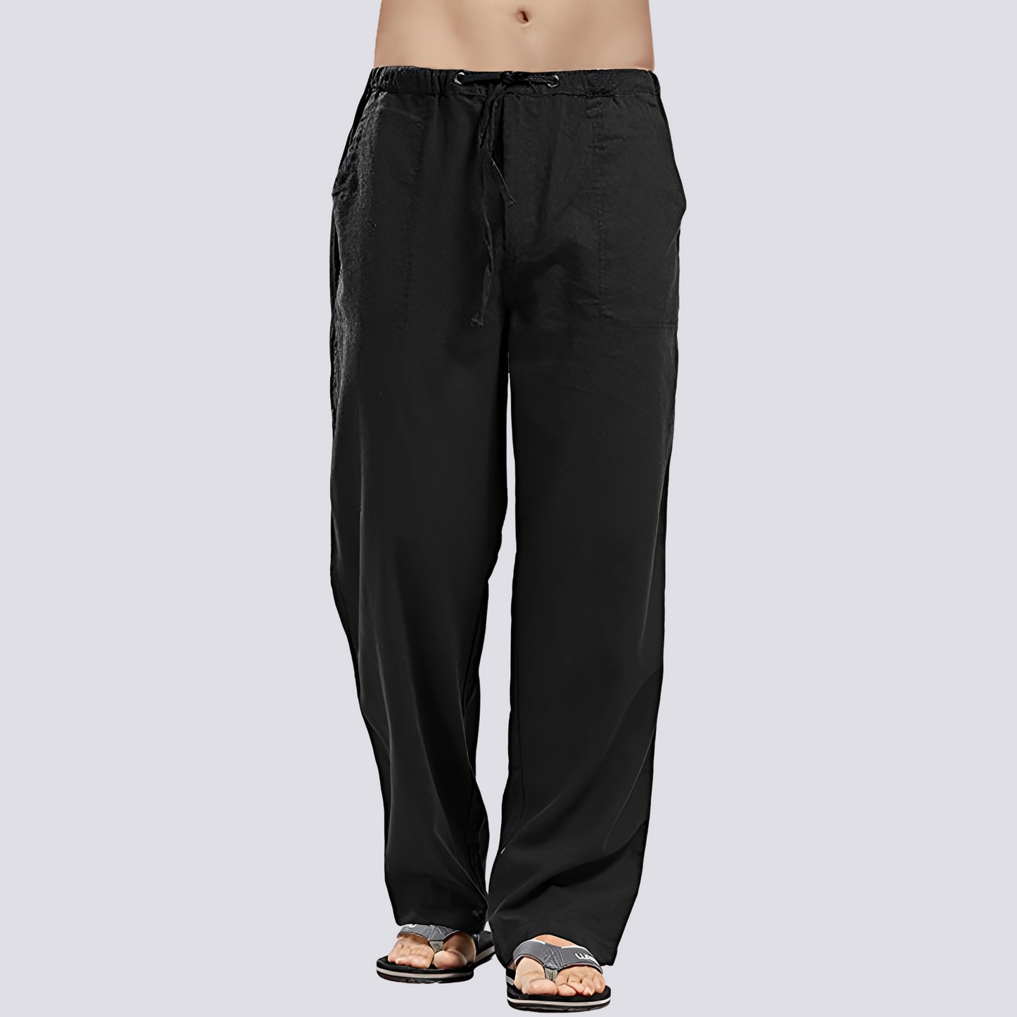 Herren Hose Lässig Locker Baumwolle Beige