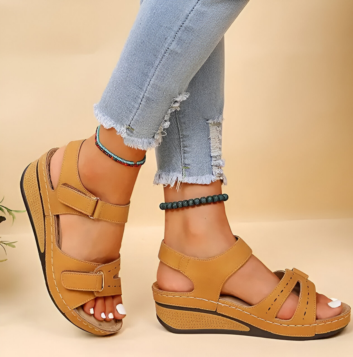 Norvielle Damen Keilsandalen Weich
