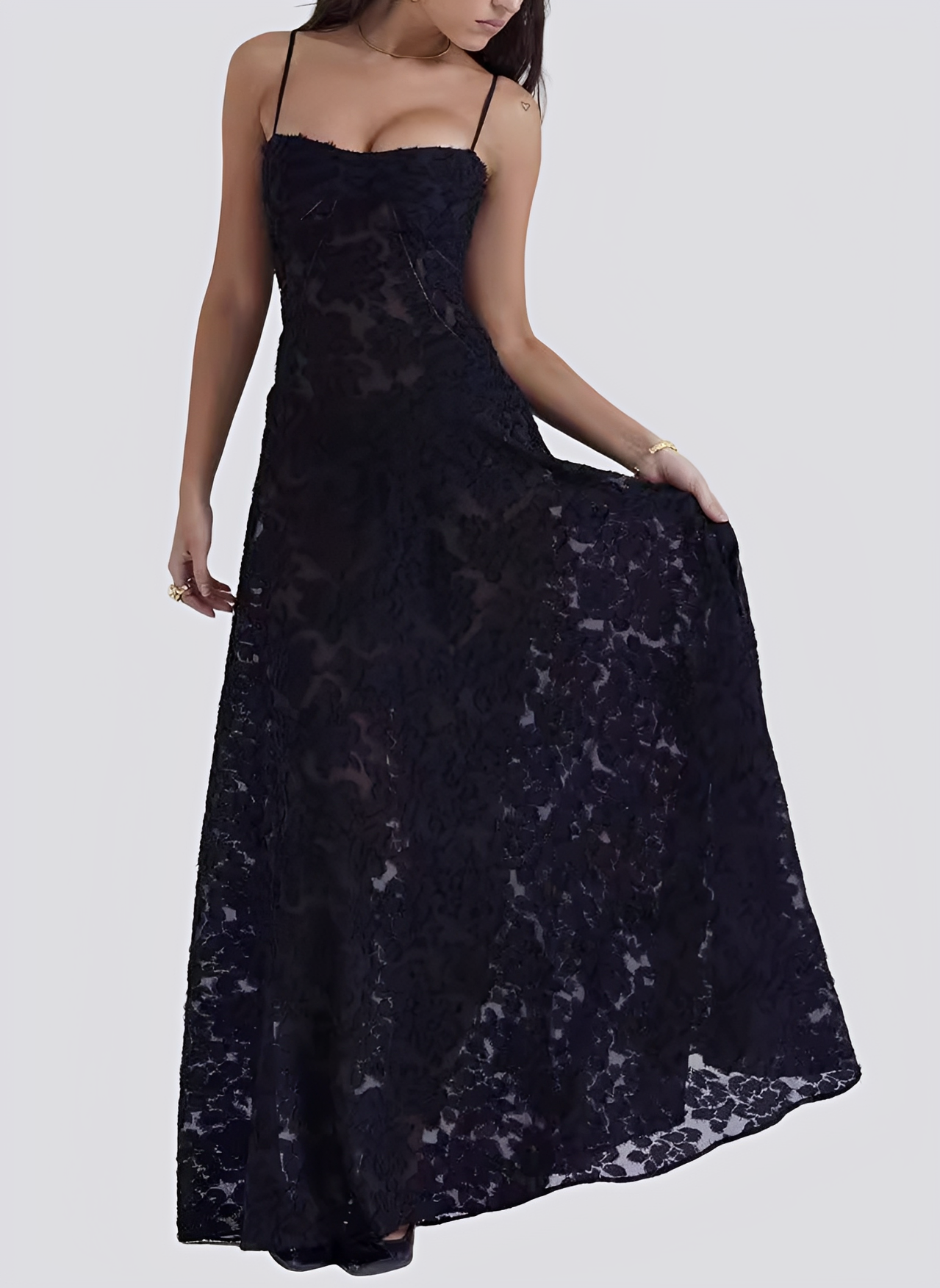 Damen Maxikleid Elegantes Schmal Geschnitten