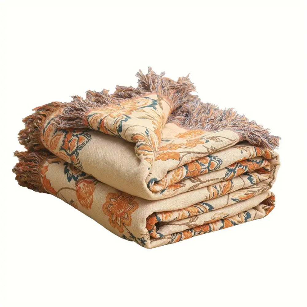 Rustikale Boho-Decke Gemütlich Wollig