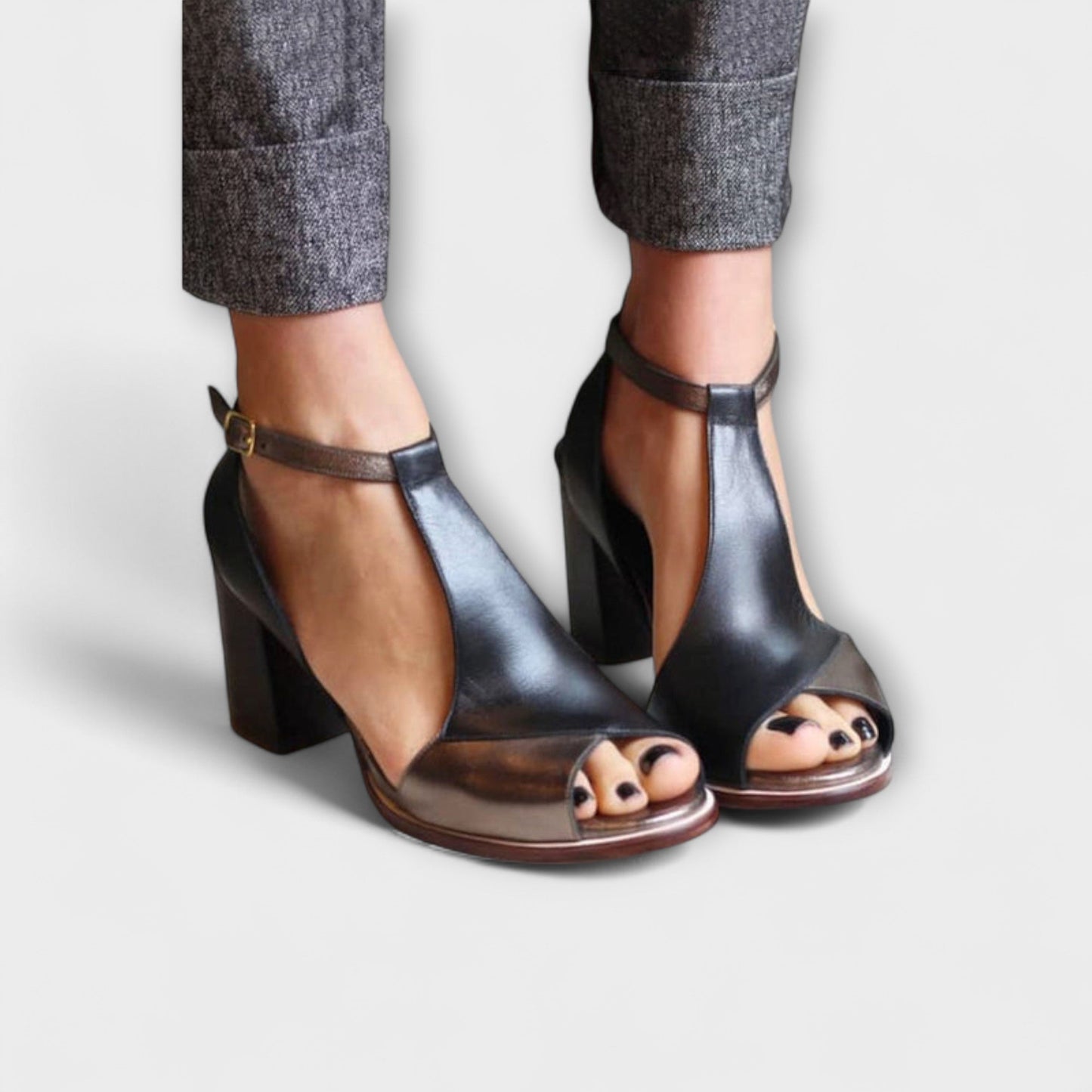 Damen T-Strap Schuhe Komfort