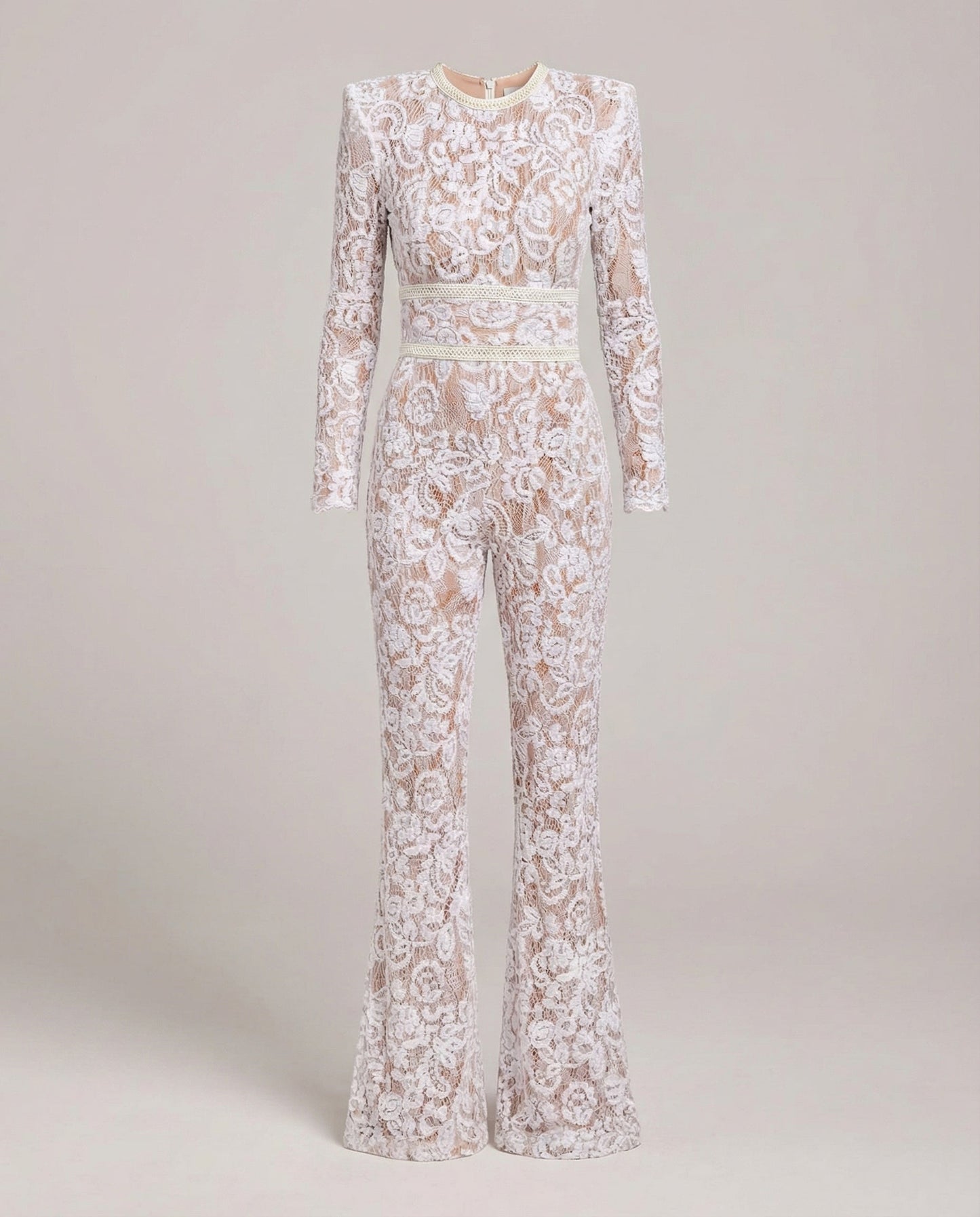 Norvielle Damen Spitzen-Jumpsuit Elegant