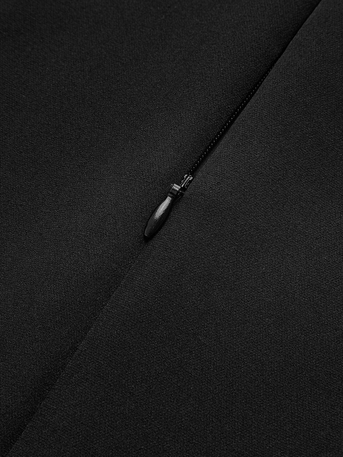 Elegantes Damen Midikleid Ärmellos Plissee-Design
