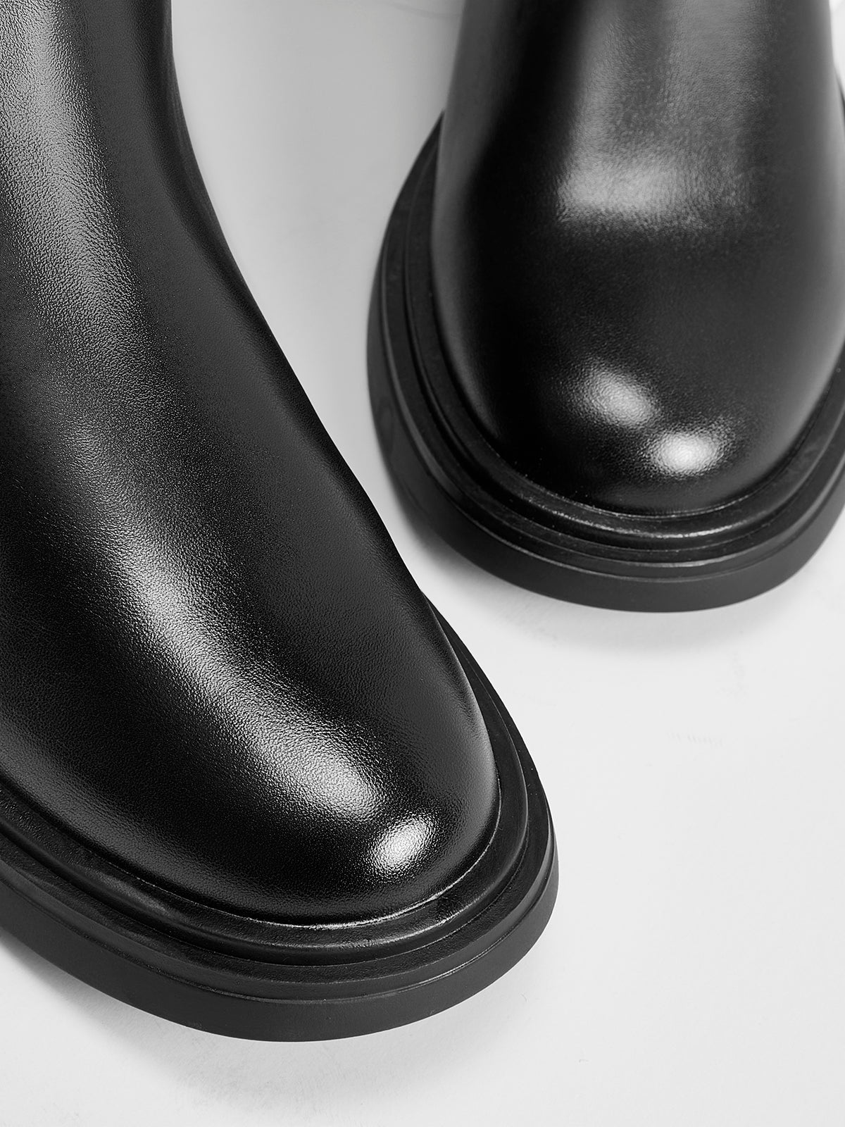 Damen Stiefel Hoher Schaft Leder