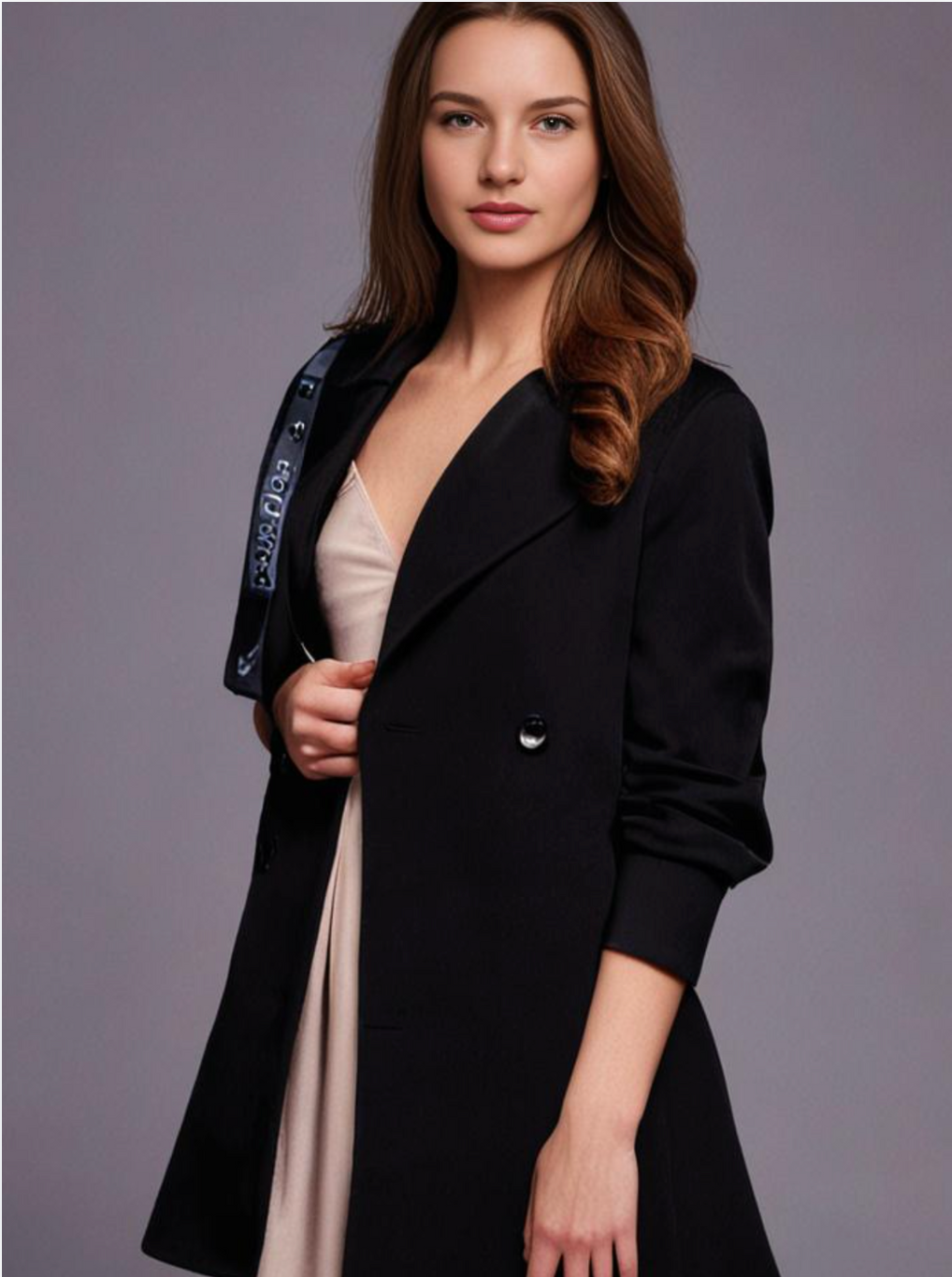 Norvielle Damen Wollmantel Warm