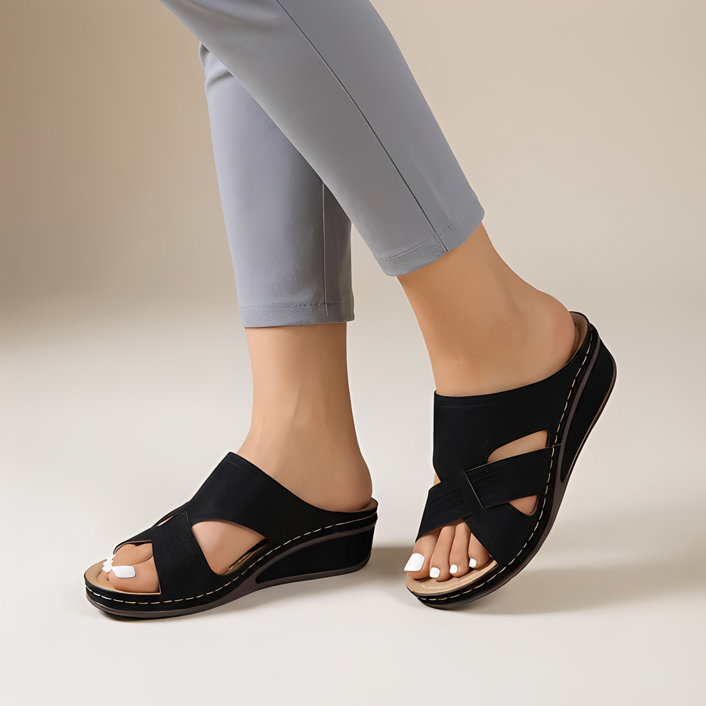 Damen Sandalen Riemen Offene Spitze