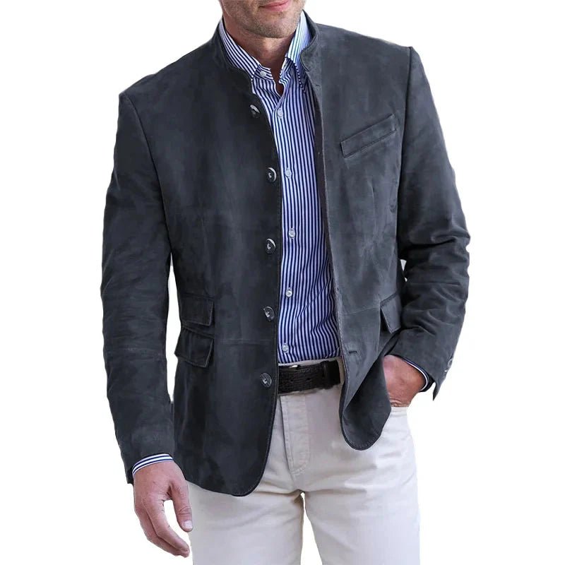 Blazer Jacke - Einreihig - Herbst - Retro Jacke - Herrenjacken-Dunkelblau-M-Chaps Herrenmode