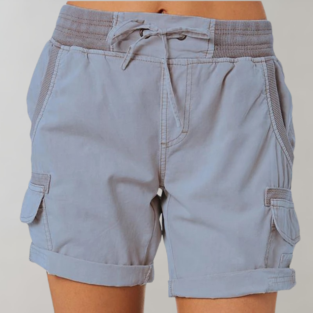 Norvielle Damen Hochtaillish-Shorts