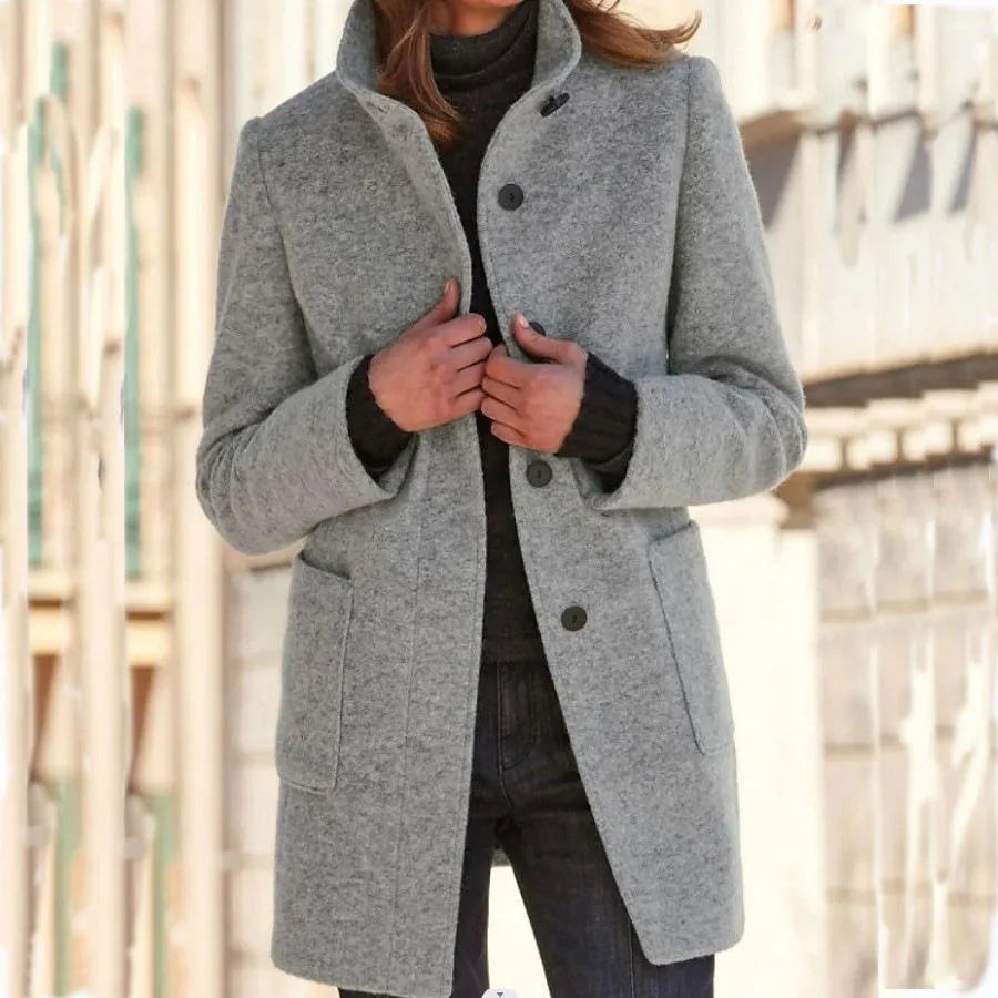 Damen Stehkragenmantel Camille