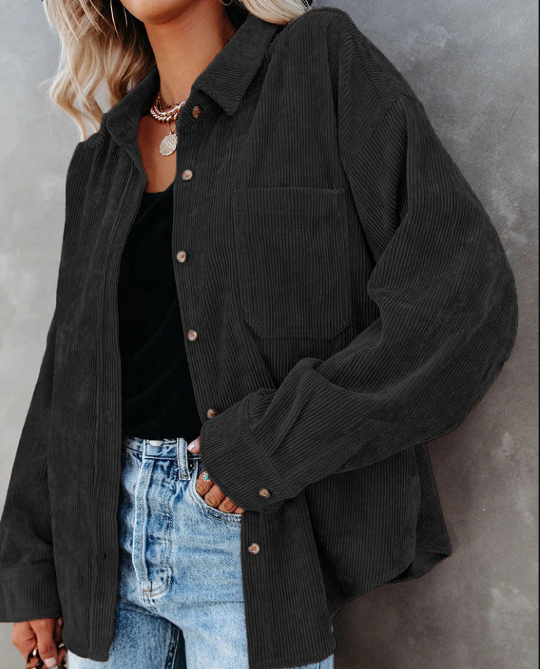 Herren Cordjacke Weinlese Olivgrün