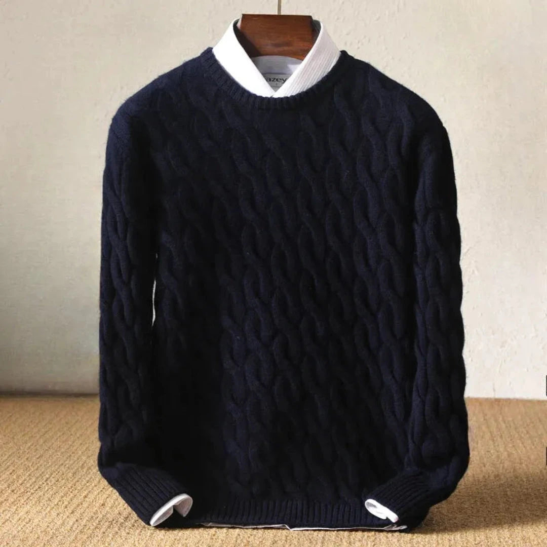 Norvielle Kabelstrickpullover Unisex Klassisch
