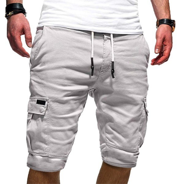 Cargo Shorts | Drawstring | Loose fit | Casual Shorts | Herren Shorts-Weiß-S-Chaps Herrenmode