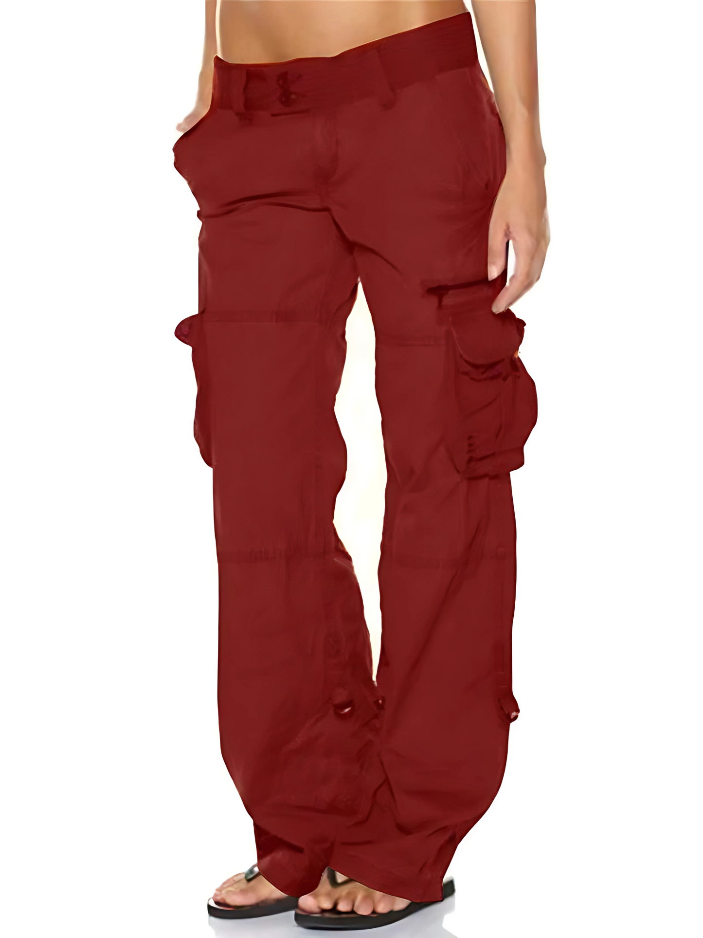Damen Cargo-Hosen Entspannte Passform Mit Taschen