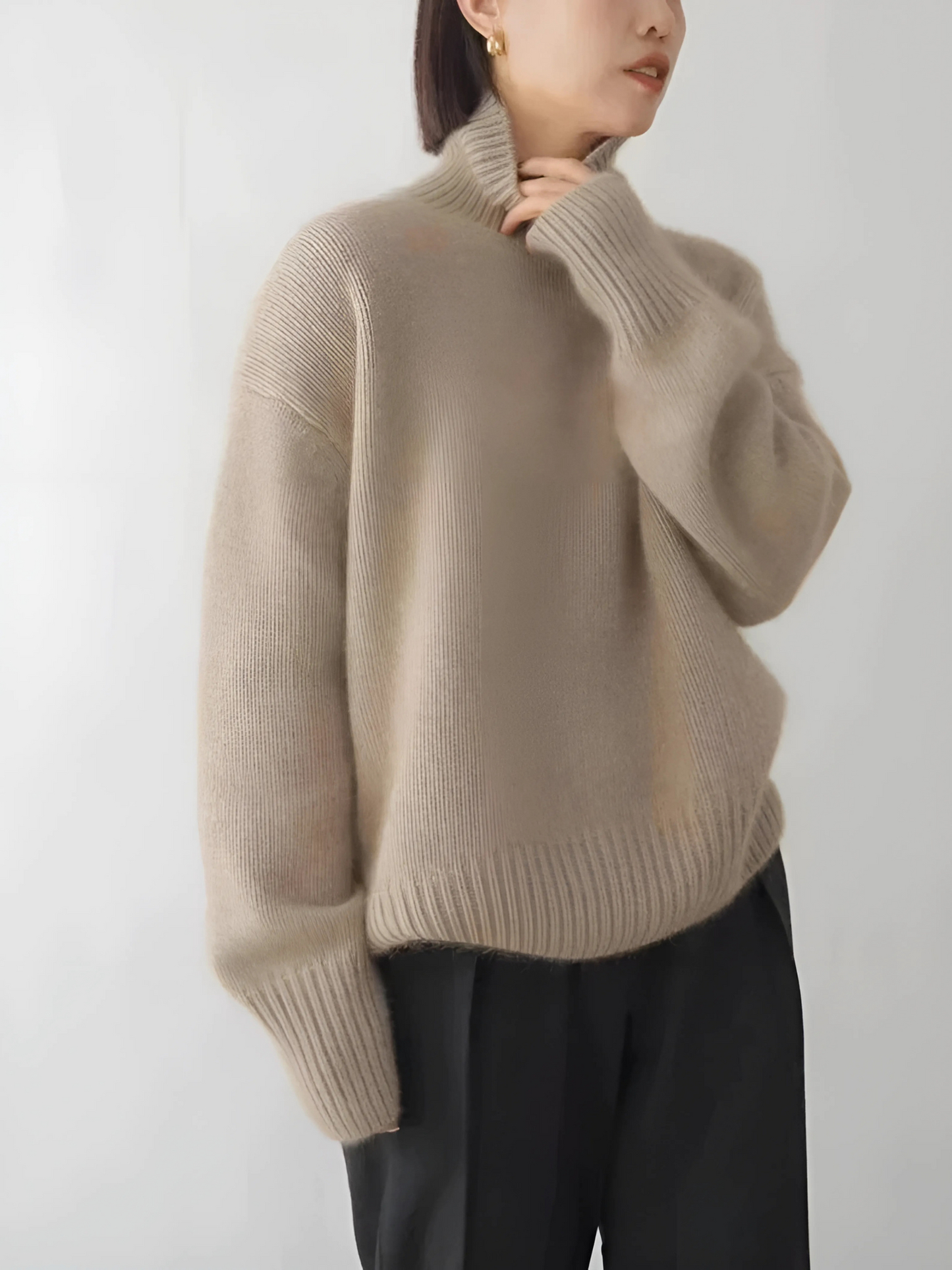 Damen Kaschmirpullover Klassischer Rollkragen