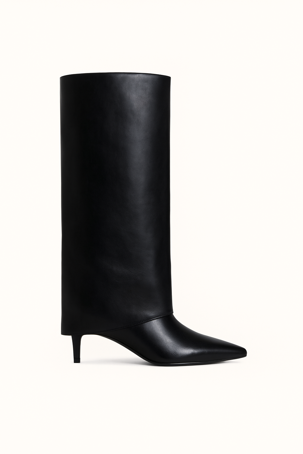 Damen Absatzstiefel Elegant Leder
