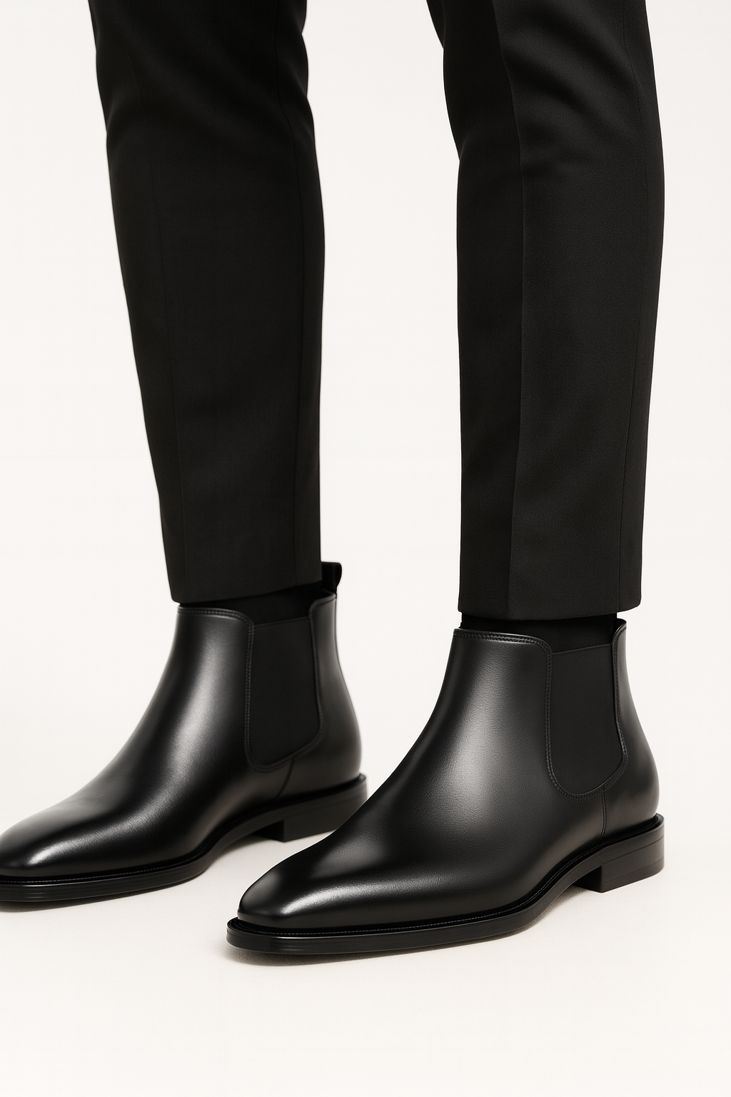 Herren Stiefeletten Schlanke Form Seitlichefer Einstieg