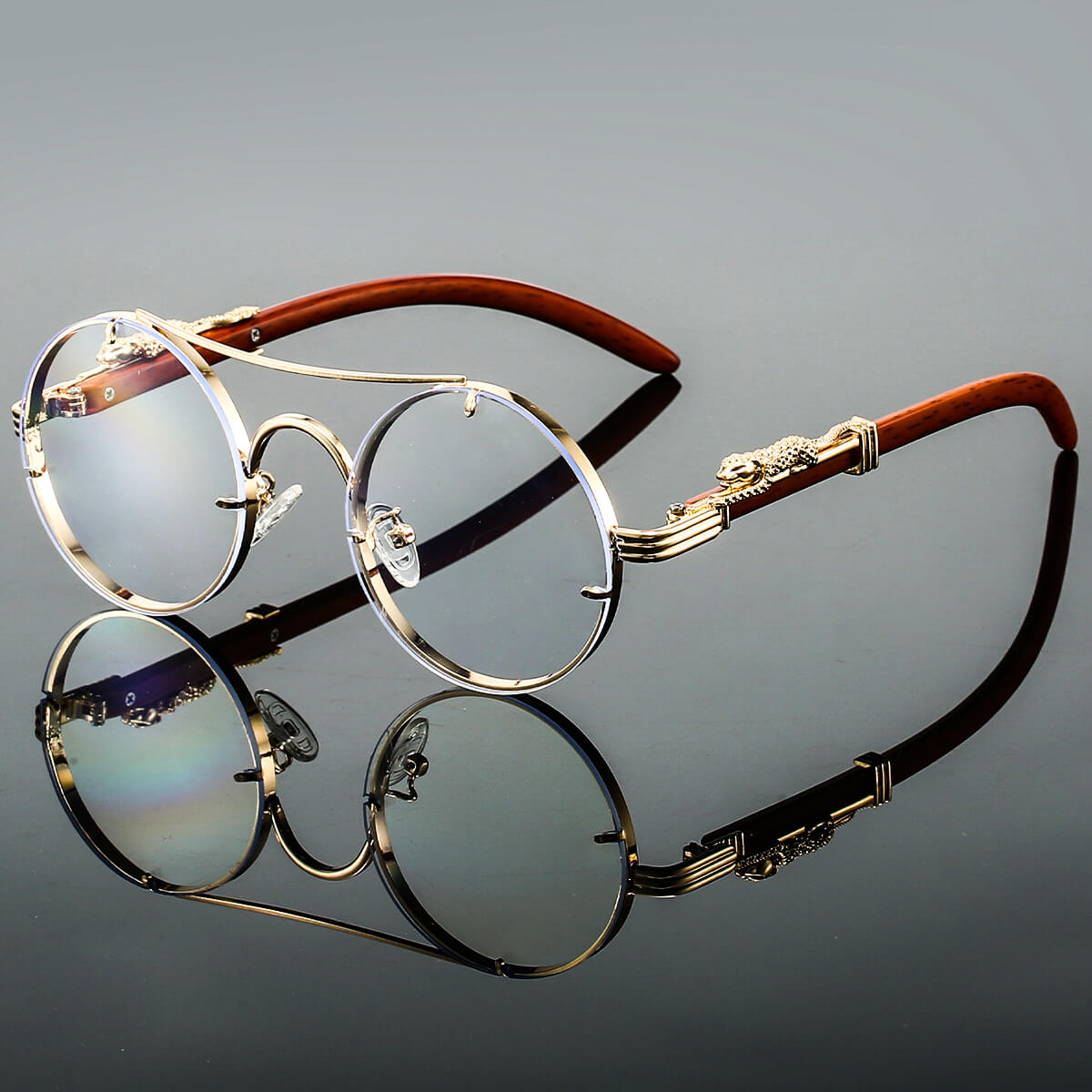 Herren Retro Runde Sonnenbrille Sommer