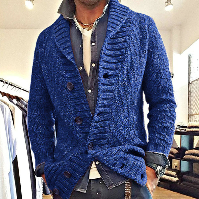 Herren StrickjackeVintage-Stil Feinstrick Cardigan