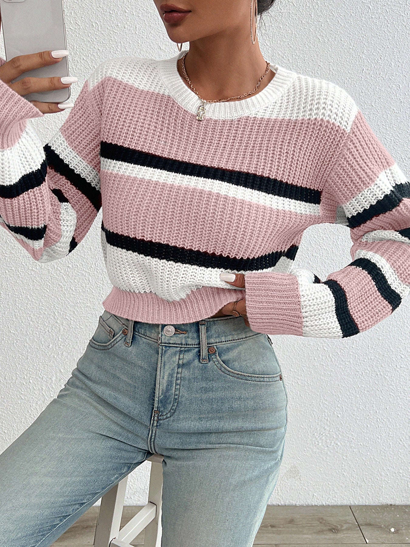 Norvielle Damen Langarm-Pullover