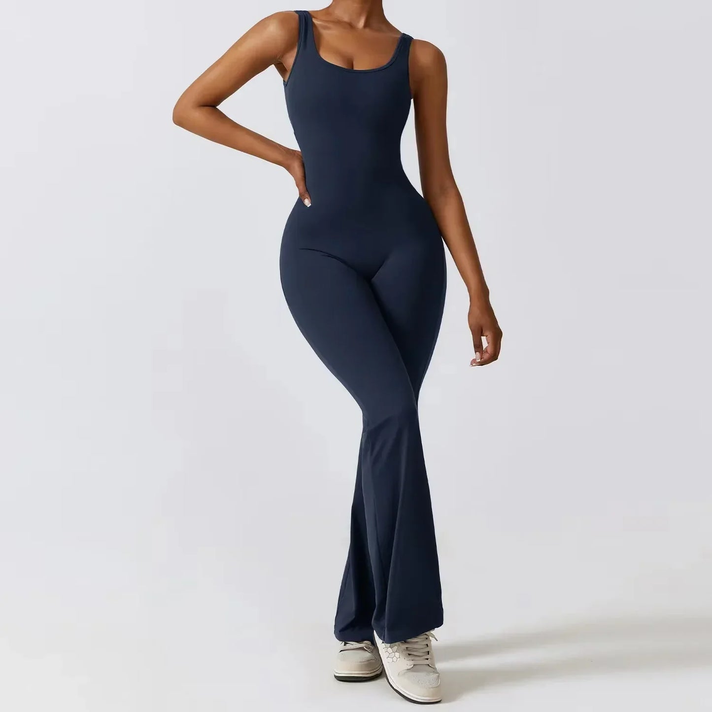 Damen Jumpsuit Racerback Dehnbar Elegant