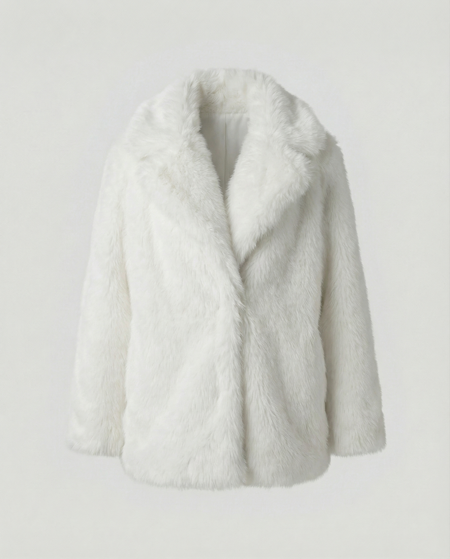 Weiche Kurze Kunstfelljacke Damen Synthetik
