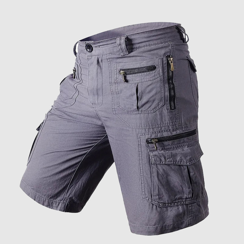 Herren Cargo-Shorts Reißverschluss Tasche Utility-Style Beinlinge