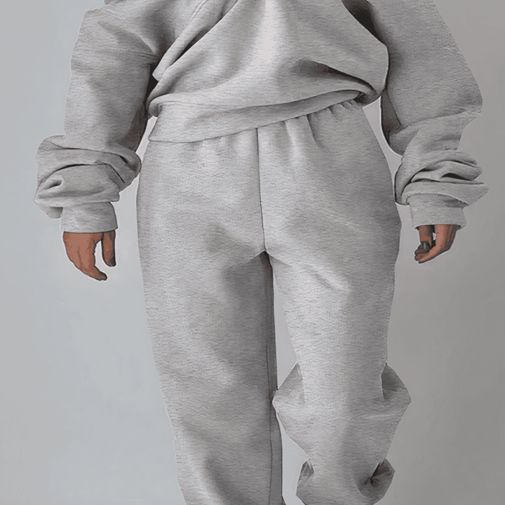 Damen Trainingsanzug 2er-Set Bequem Sportlich Grau