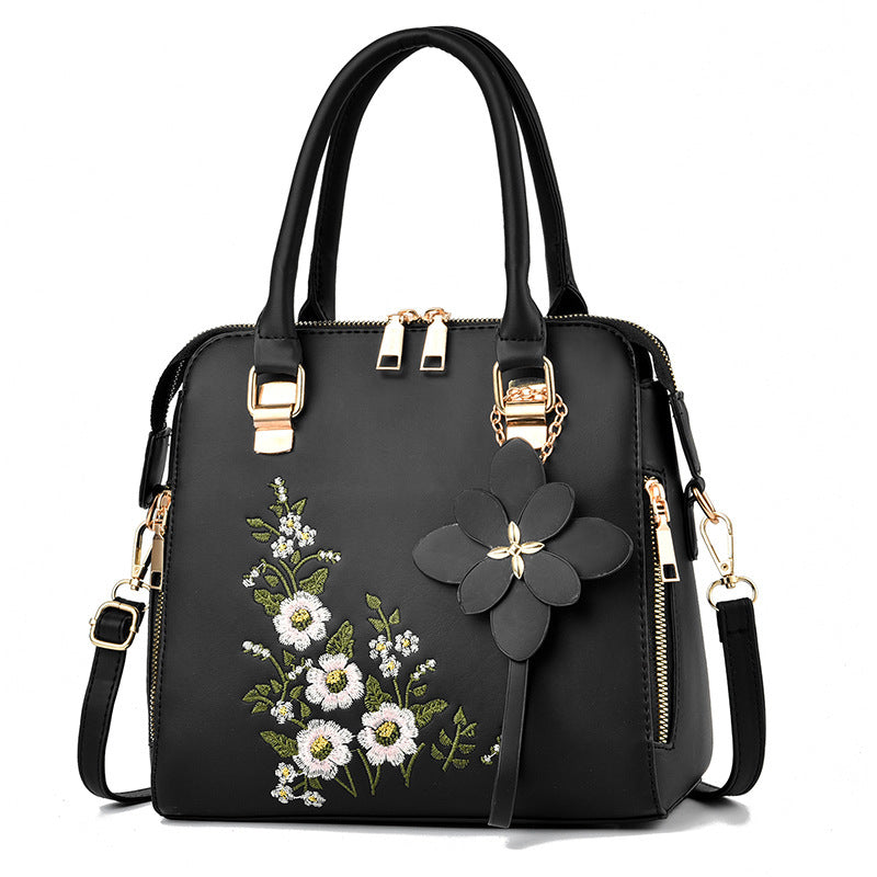 Elarova | Bestickte Handtasche Für Damen Mit Schulter Und Messenger Design