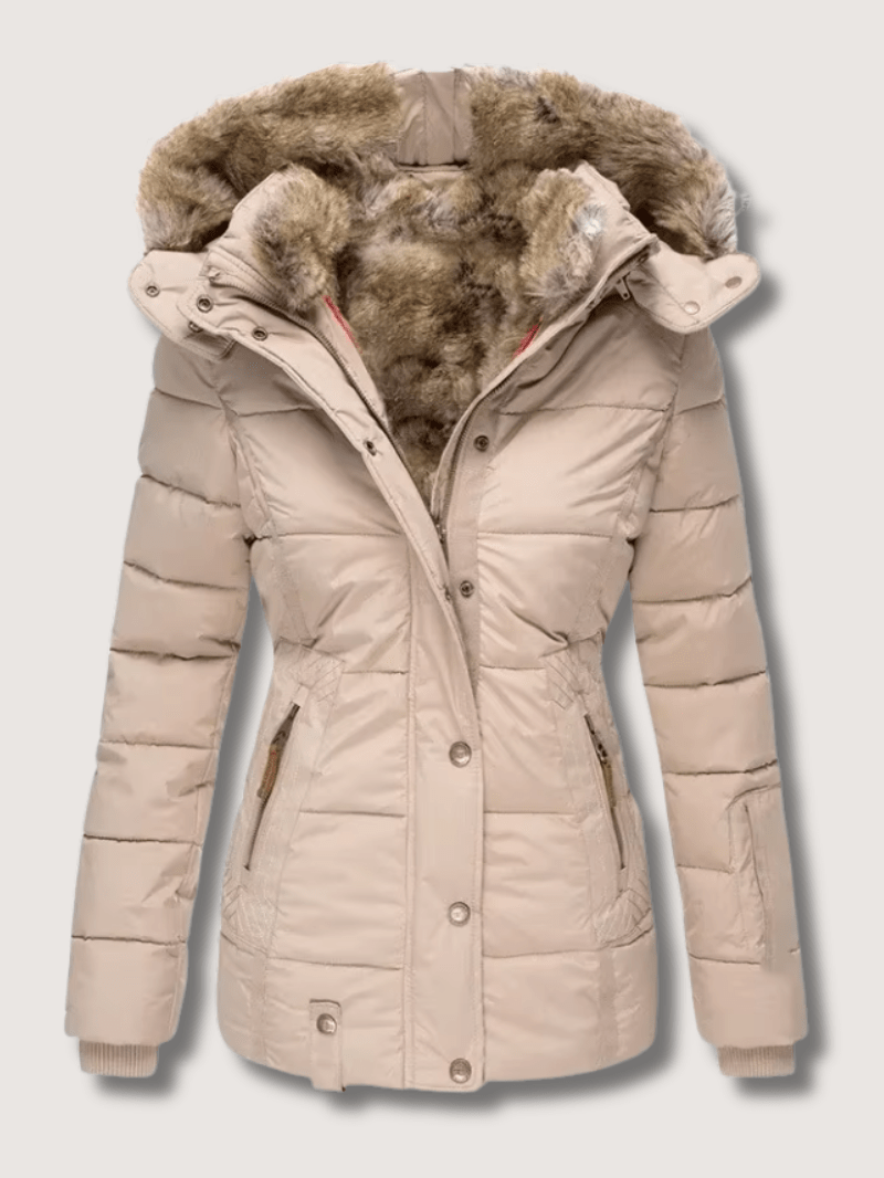 Elarova | Damen-Winterparka mit Taillengürtel