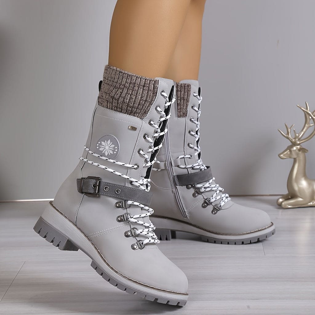 Elarova | Elegante Gestrickte Thermo-Stiefel