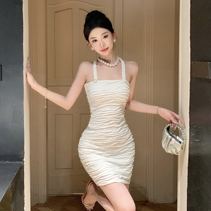Norvielle Damen Bodycon-Kleid Figurbetont Schwarz - Norvielle
