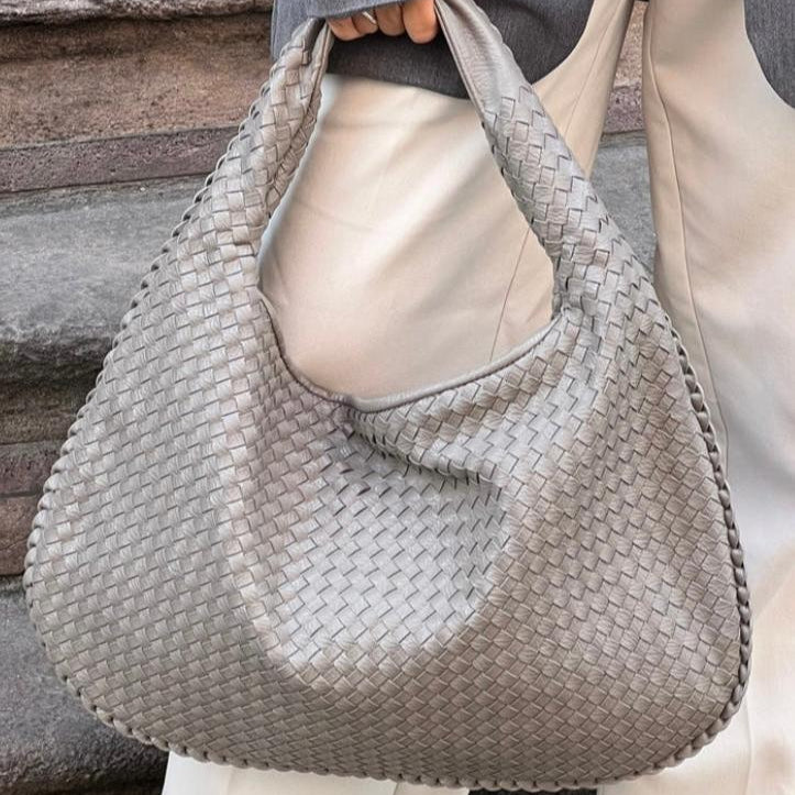 Elarova | Groß Ein Schulterriemen Gewebte Tasche Kunstledertaschen