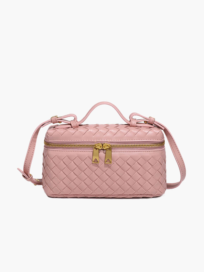 Elarova | Leder Umhängetasche Damen elegant mit goldenen Details, vielseitig