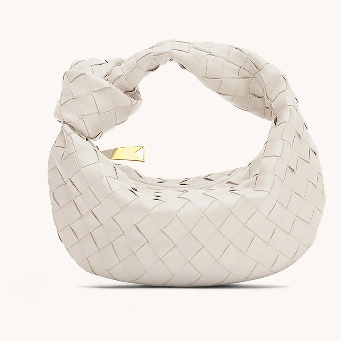 Elarova | Luxuriöse Geflochtene Handtasche Mit Knopfdetail