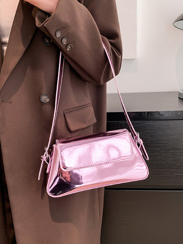 Elarova | Mode Kleine Hochglanzhandtasche