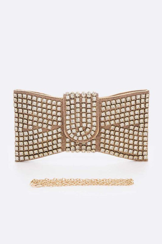 Elarova | Rhinestone Fliegenknoten Ikonische Clutch Tasche