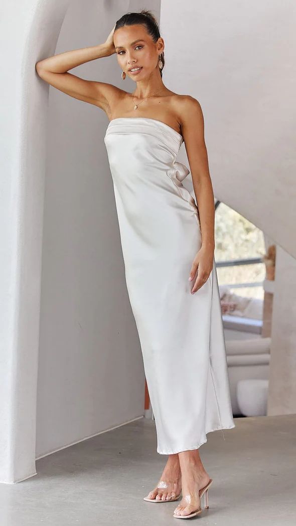 Elarova Satin Tube Dress