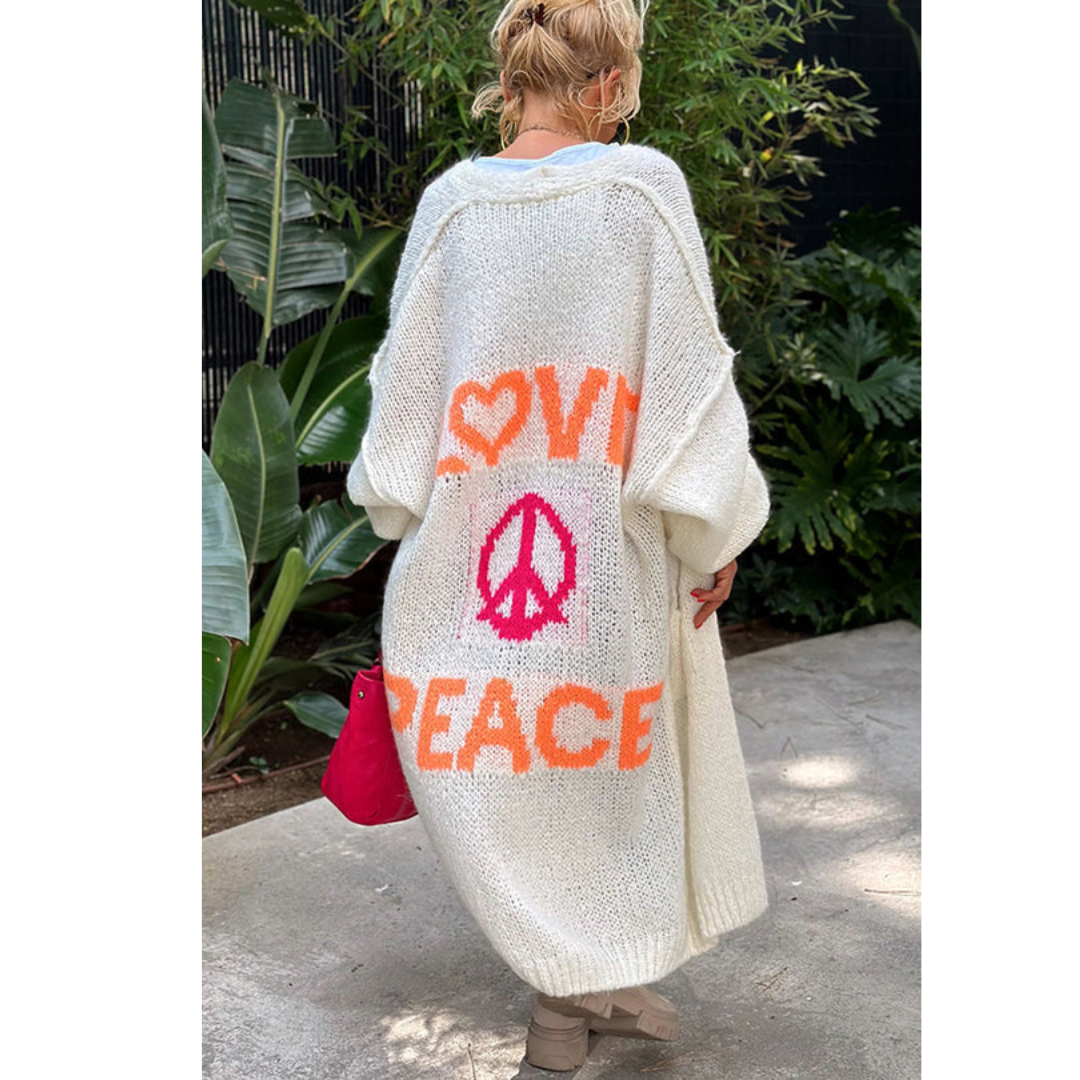 Elarova | peace strickjacke Ibiza