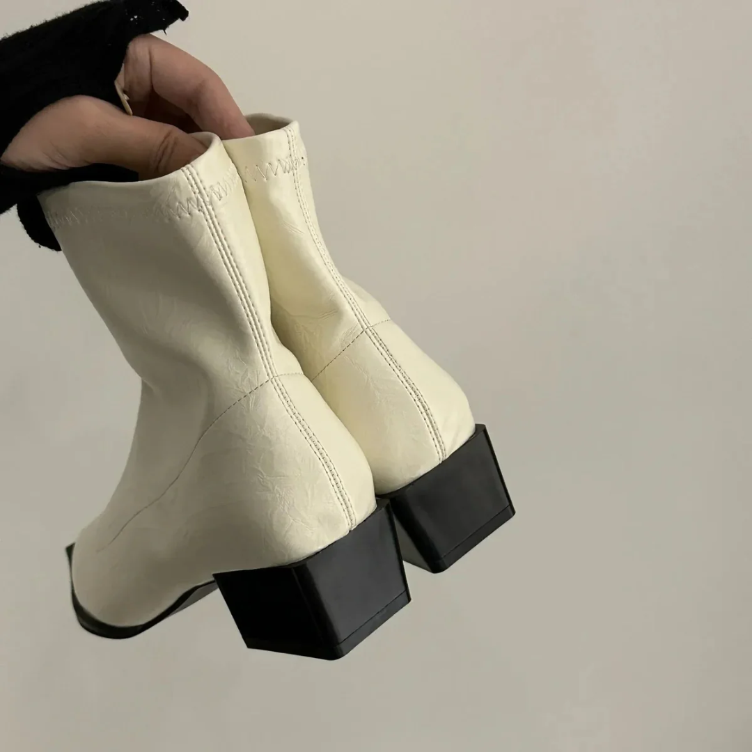 Damen Stiefeletten Spitzes Design