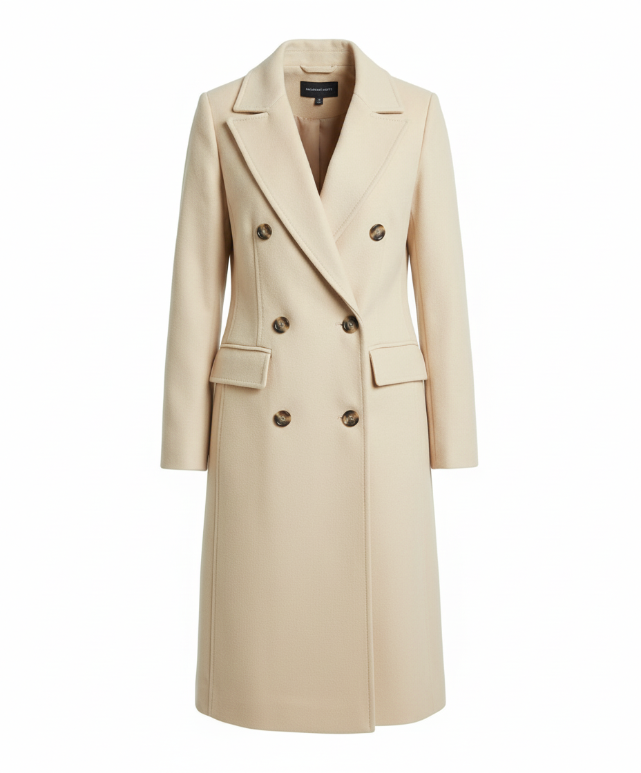 Damen Lange Winterjacke Elegantes Design