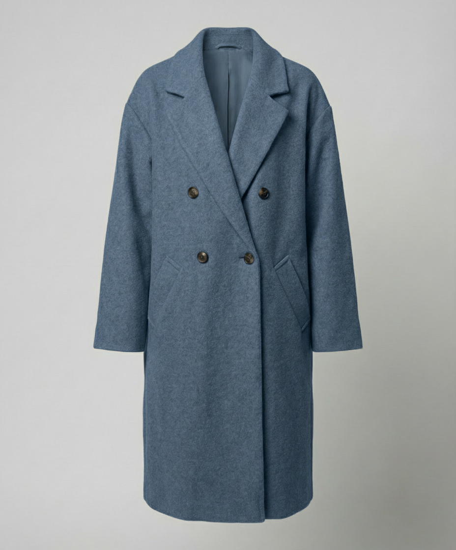 Damen Wollmantel Oversized Elegantes Design
