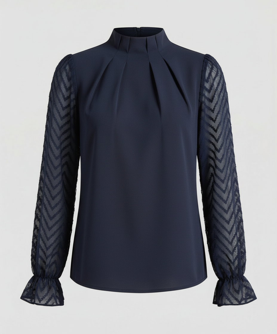 Damen Langarm Oberteil Elegantes Design