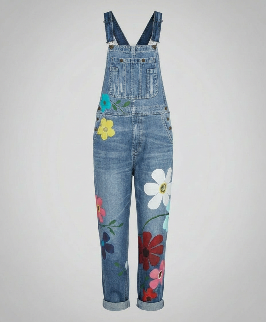 Damen Ärmelloser Denim-Overall