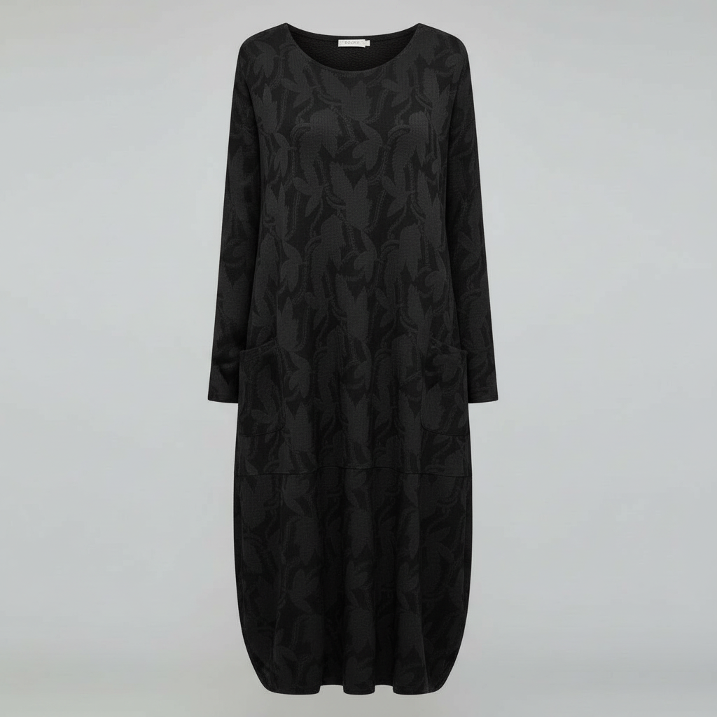 Damen Winterkleid Elegant Druck Komfort