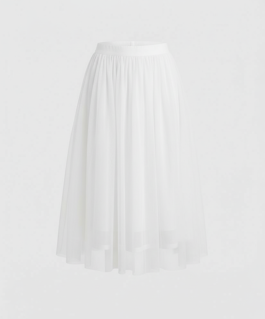 Norvielle Damen Knöchellanger Rock Hohe Taille