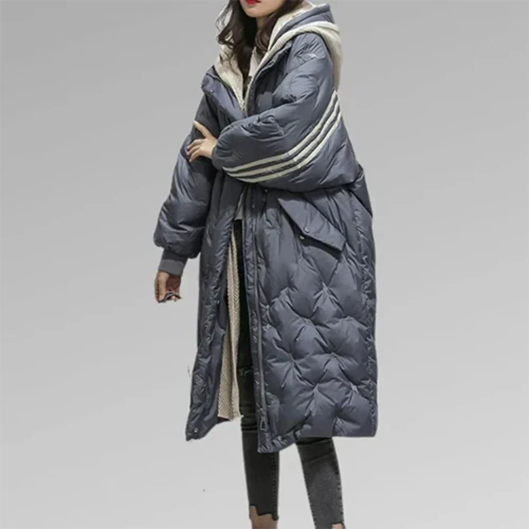 Damen Steppjacke Leicht Schlank Schwarz - Norvielle