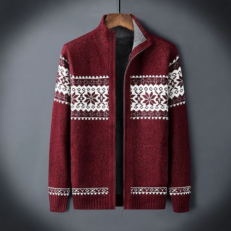 Norvielle Herren Strickcardigan Elegantes Design Beige
