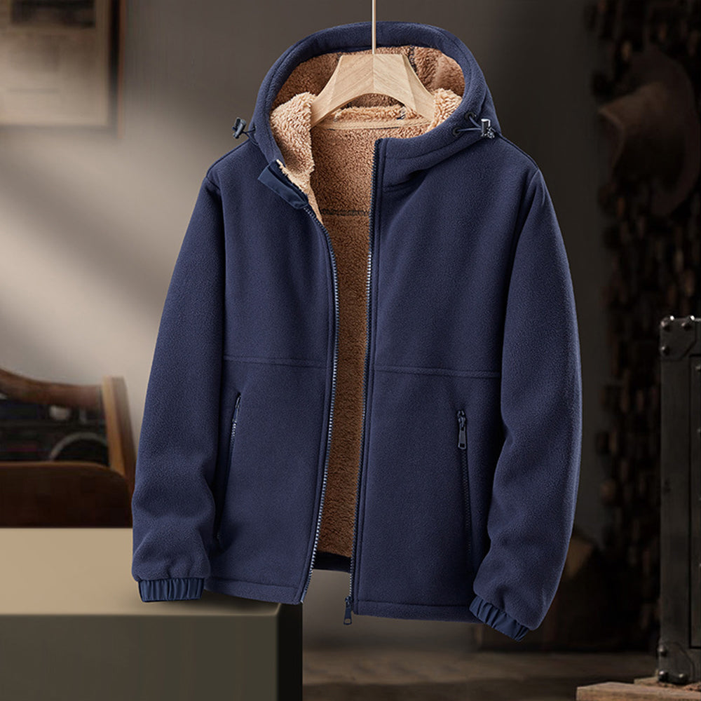 Herren Fleecejacke Mit Kapuze Leicht