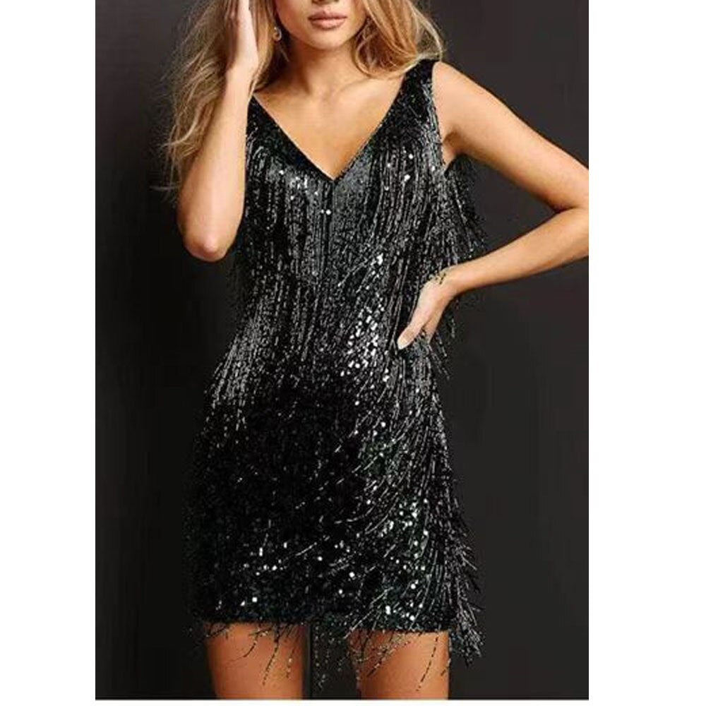 Frauen Partykleid: Funkelndes Quastenkleid von Elarova