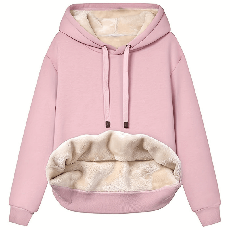 Norvielle Damen Fleecepullover Leicht Warm Beige